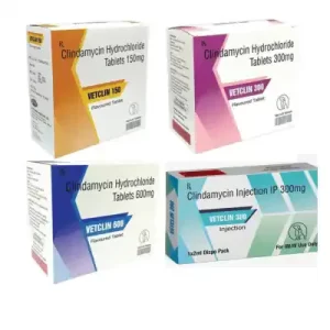Vetclin Tablets Injection and Oral solution clindamycin dogs cats